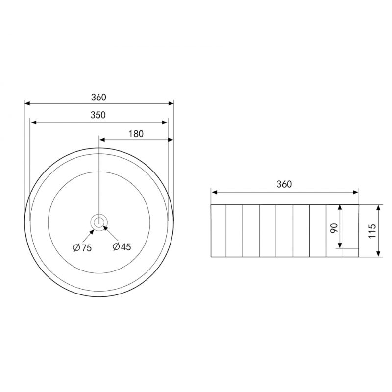 Раковина накладная ABBER Bequem AC2111 белая
