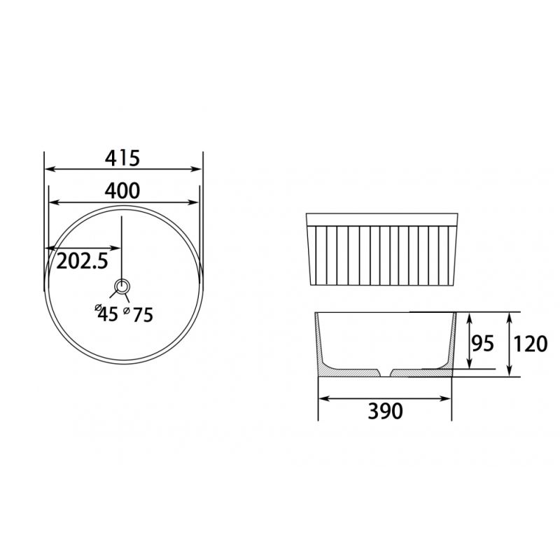 Раковина накладная ABBER Bequem AC2114 белая