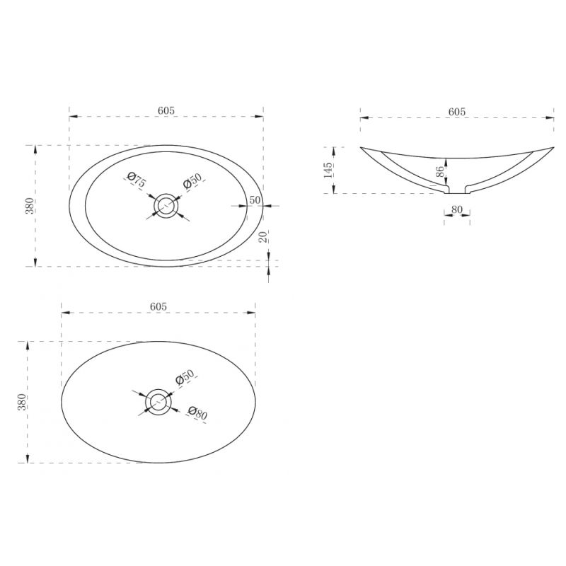 Раковина накладная прозрачная ABBER Kristall AT2808Opal коричневая