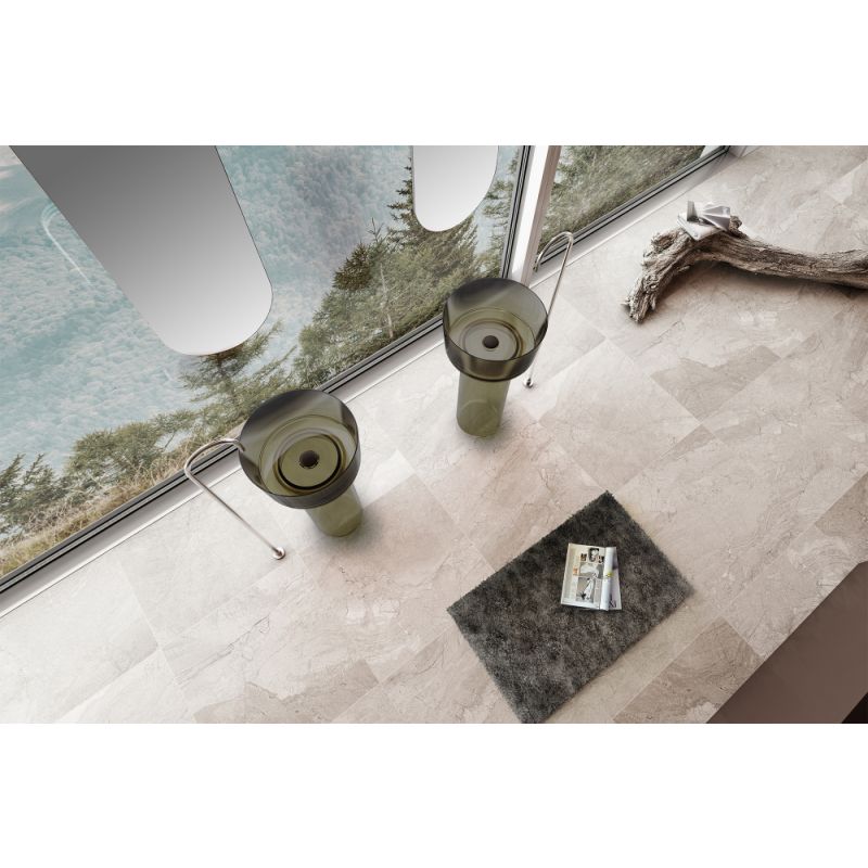 Раковина отдельностоящая прозрачная ABBER Kristall AT2702Vesuvian оливковая