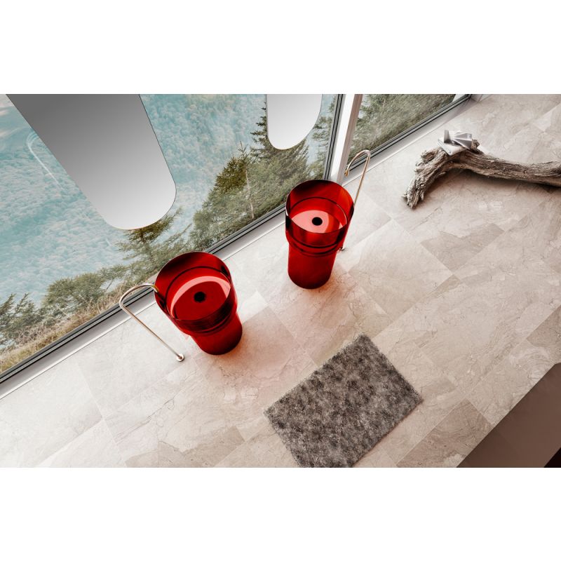 Раковина отдельностоящая прозрачная ABBER Kristall AT2701Rubin