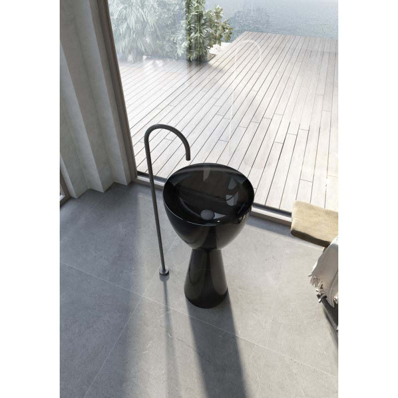 Раковина отдельностоящая прозрачная ABBER Kristall AT2703Onyx