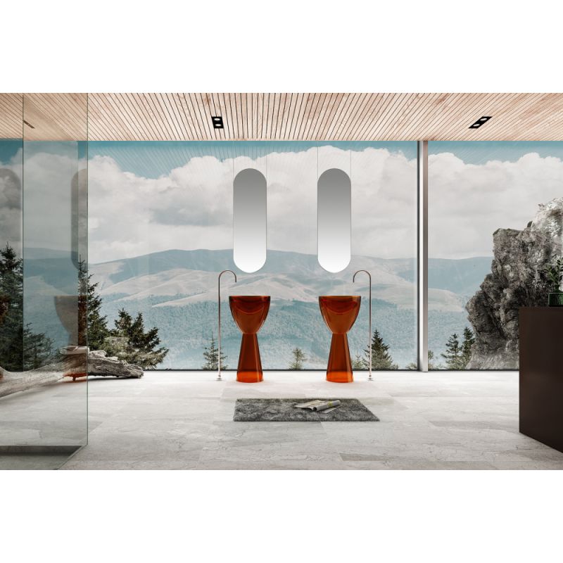 Раковина отдельностоящая прозрачная ABBER Kristall AT2703Opal