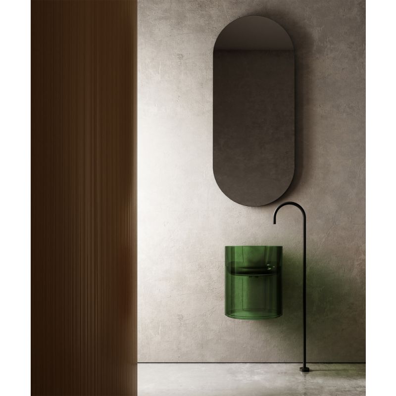 Раковина подвесная прозрачная ABBER Kristall AT2704Emerald зеленая