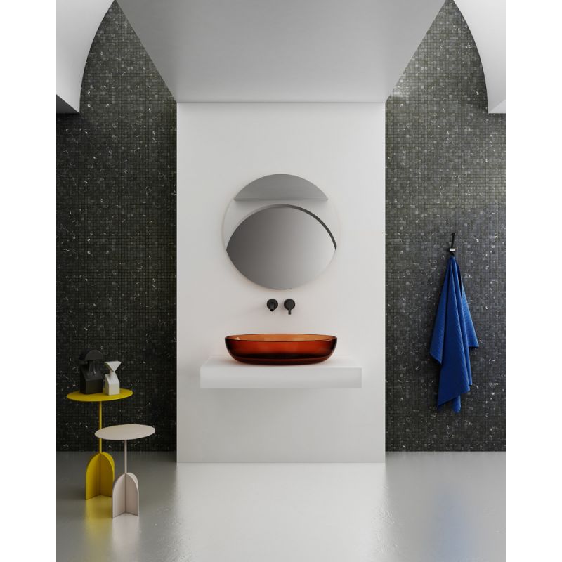 Раковина накладная прозрачная ABBER Kristall AT2801Opal