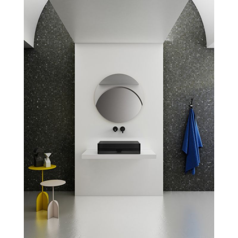 Раковина накладная прозрачная ABBER Kristall AT2803Onyx