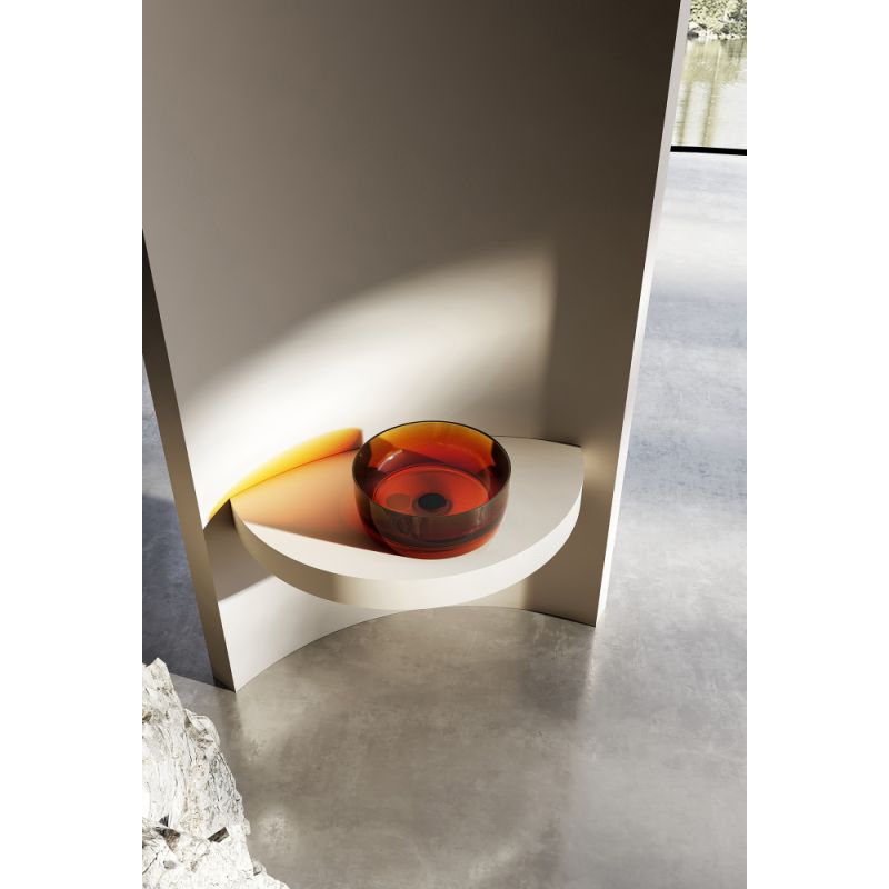 Раковина накладная прозрачная ABBER Kristall AT2804Opal