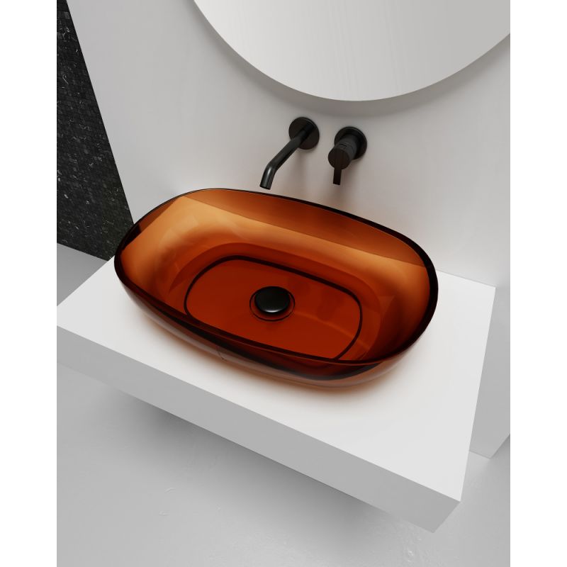 Раковина накладная прозрачная ABBER Kristall AT2805Opal