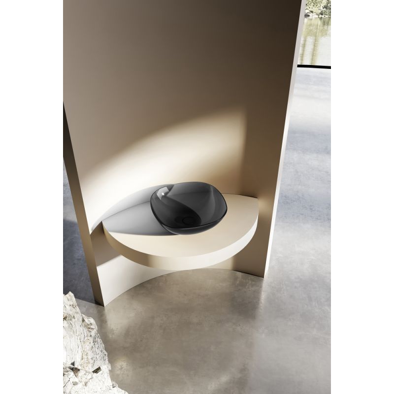 Раковина накладная прозрачная ABBER Kristall AT2806Onyx