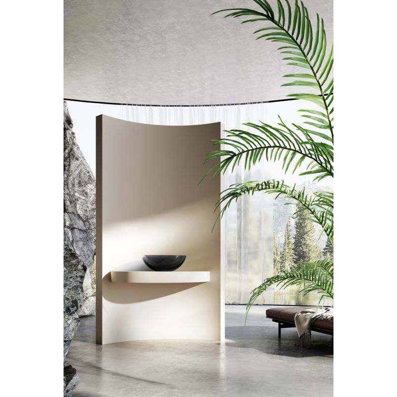 Раковина накладная прозрачная ABBER Kristall AT2806Onyx