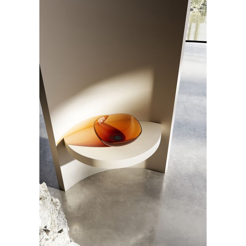 Раковина накладная прозрачная ABBER Kristall AT2806Opal