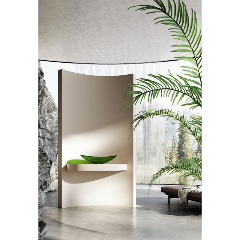 Раковина накладная прозрачная ABBER Kristall AT2808Emerald зеленая