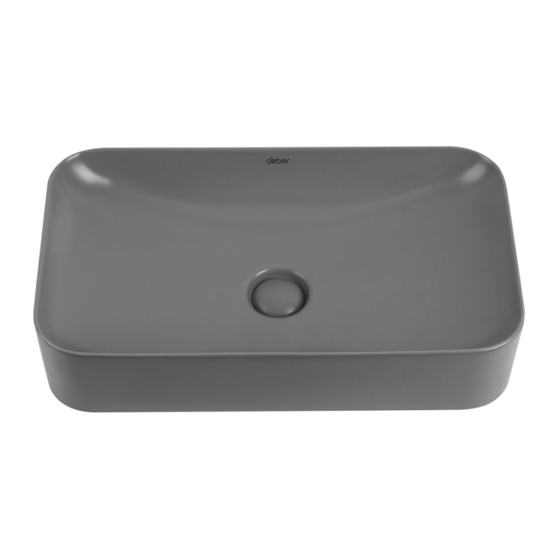 Раковина накладная ABBER Rechteck AC2204MG серая матовая