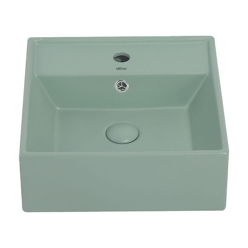 Раковина накладная ABBER Rechteck AC2208MCG светло-зеленая матовая