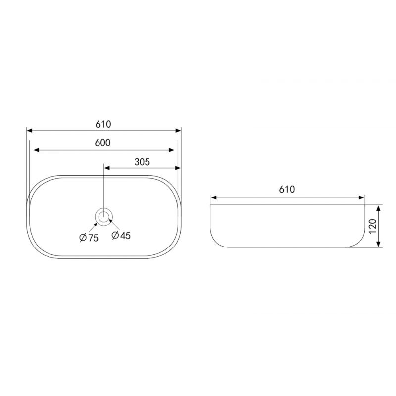 Раковина накладная ABBER Rechteck AC2209MY желтая матовая
