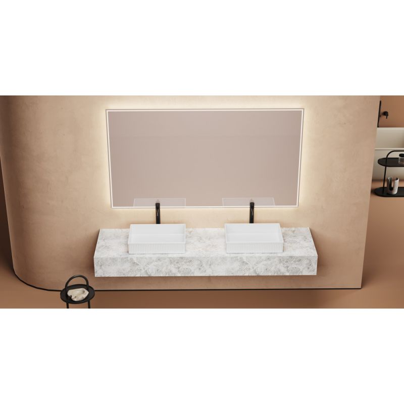 Раковина накладная ABBER Rechteck AC2216 белая