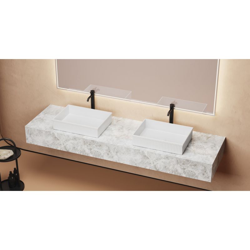 Раковина накладная ABBER Rechteck AC2216 белая