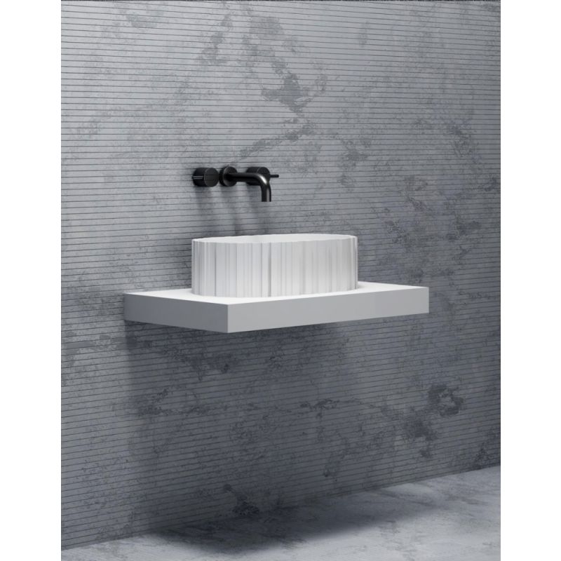 Раковина накладная ABBER Stein AS2655 белая матовая