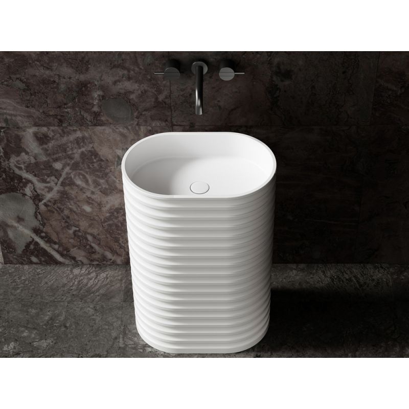 Раковина отдельностоящая ABBER Stein AS2550 белая матовая