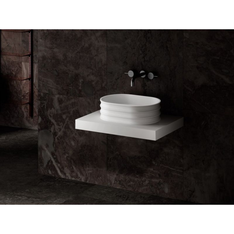 Раковина накладная ABBER Stein AS2650 белая матовая