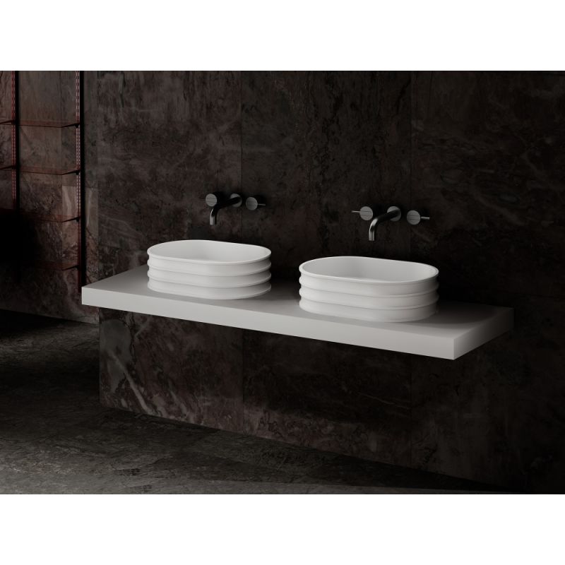 Раковина накладная ABBER Stein AS2650 белая матовая