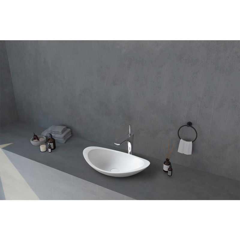 Раковина накладная ABBER Stein AS2606 белая матовая