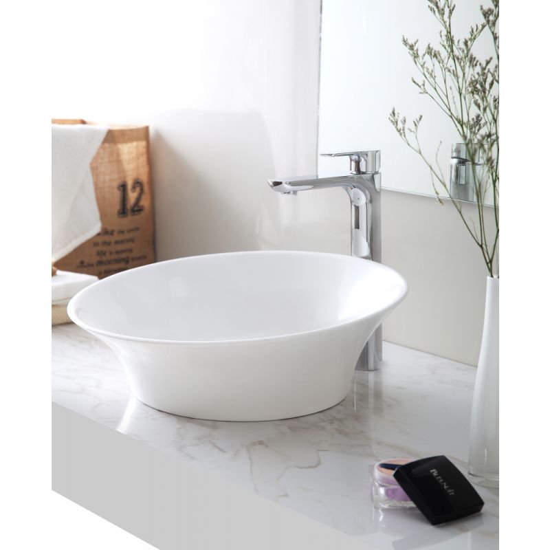 Раковина накладная ABBER Stein AS2607 белая матовая