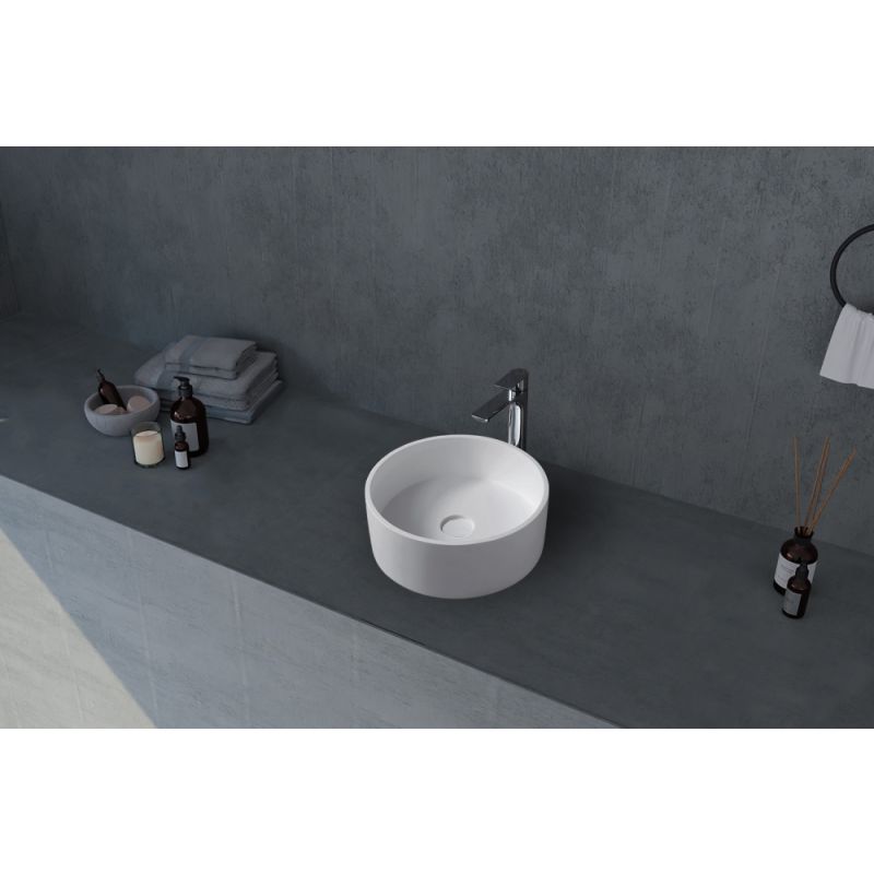 Раковина накладная ABBER Stein AS2612 белая матовая