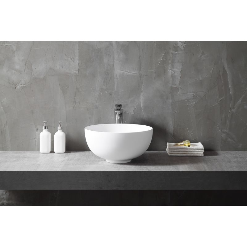 Раковина накладная ABBER Stein AS2617 белая матовая