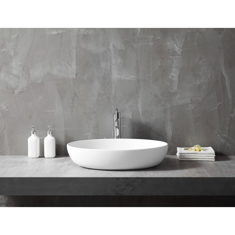 Раковина накладная ABBER Stein AS2619 белая матовая