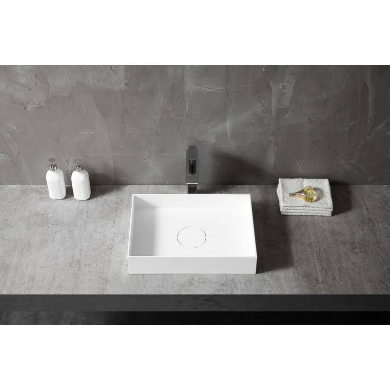 Раковина накладная ABBER Stein AS2621 белая матовая