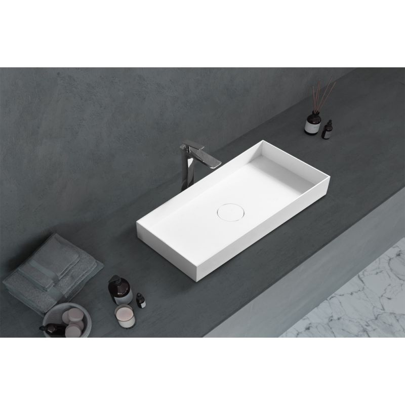 Раковина накладная ABBER Stein AS2622 белая матовая