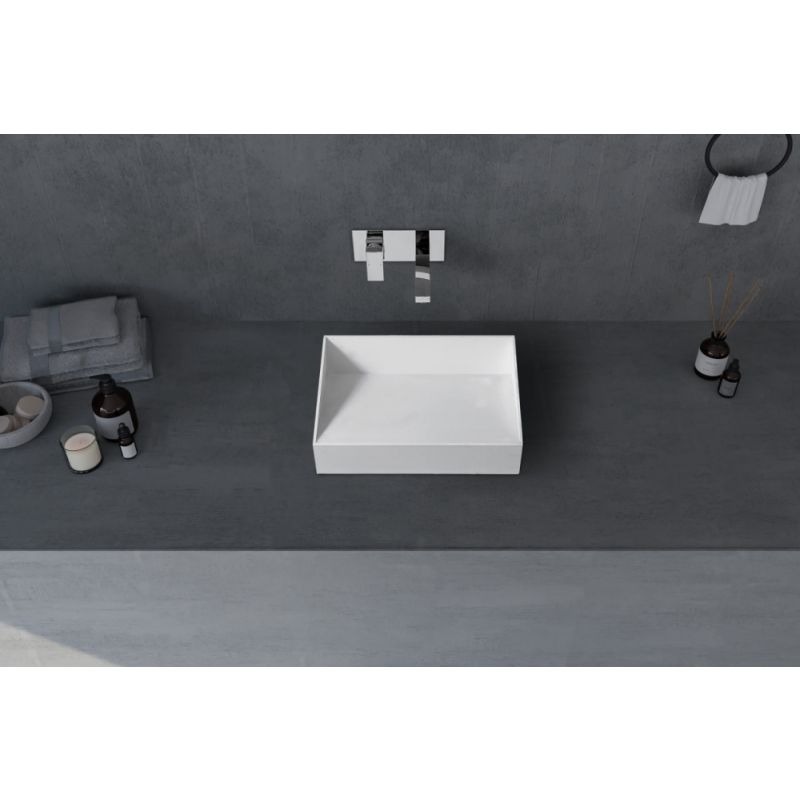 Раковина накладная ABBER Stein AS2623 белая матовая