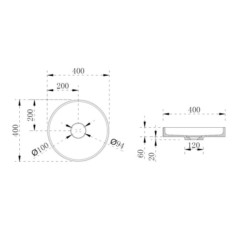 Раковина накладная ABBER Stein AS2604Blau голубая