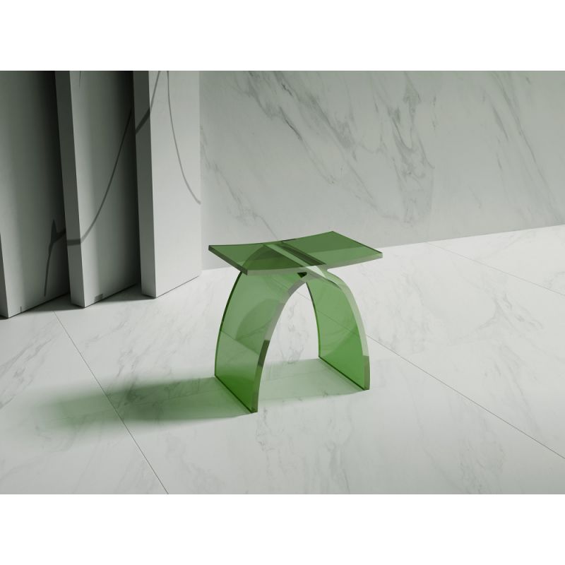 Стульчик для ванной прозрачный ABBER Kristall AT1739Emerald зеленый