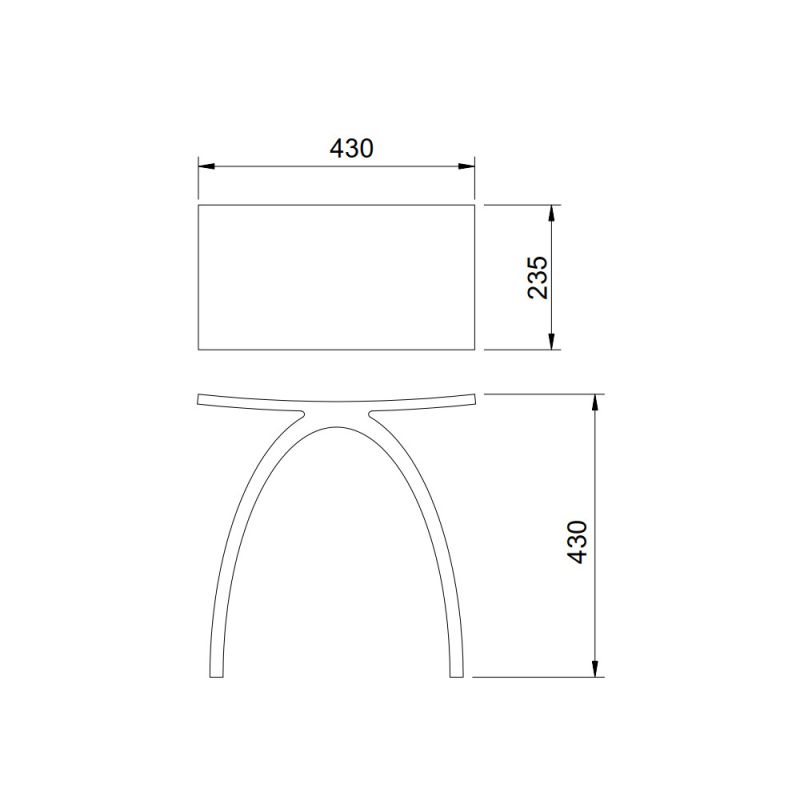 Стульчик для ванной прозрачный ABBER Kristall AT1739Onyx черный