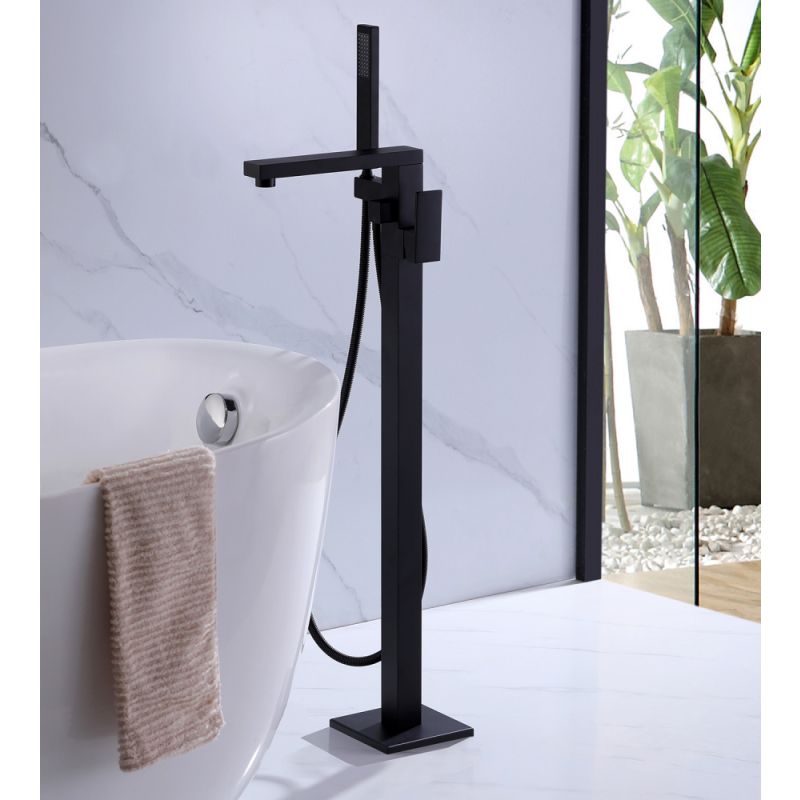 Смеситель ABBER Daheim AF8215B напольный, черный матовый