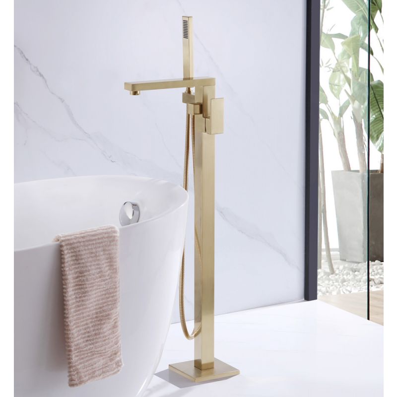 Смеситель ABBER Daheim AF8215G напольный, золото матовое