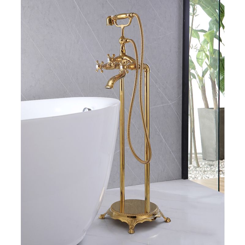 Смеситель ABBER Klassik AF8415G напольный, золото