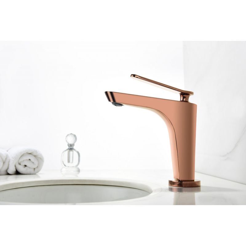 Смеситель ABBER Zeitlos AF8909RG для раковины, розовое золото