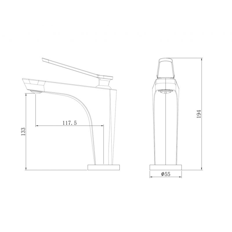 Смеситель ABBER Zeitlos AF8909RG для раковины, розовое золото