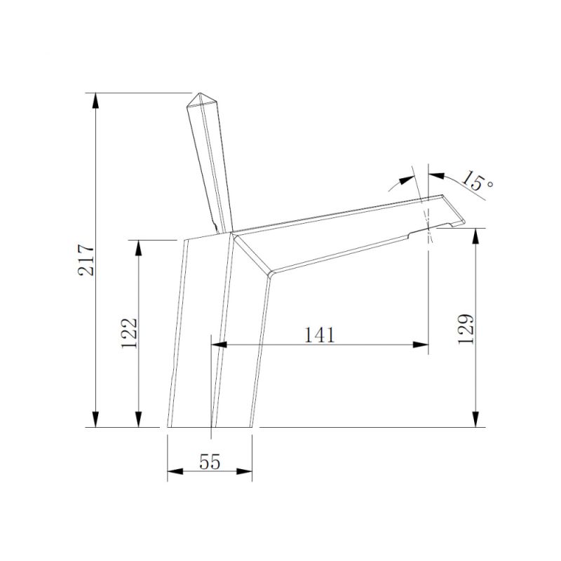 Смеситель ABBER Zeitlos AF8910B для раковины, черный матовый