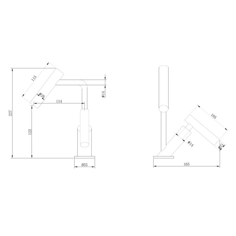 Смеситель ABBER Zeitlos AF8914 для раковины, хром