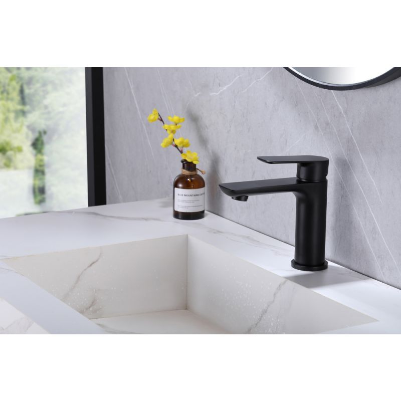 Смеситель ABBER Weiss Insel AF8010B для раковины, черный матовый