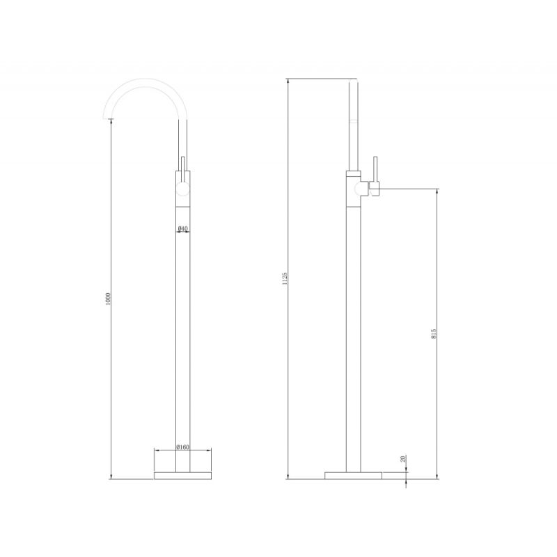 Смеситель ABBER Wasser Kreis AF8141RG напольный для раковины, розовое золото