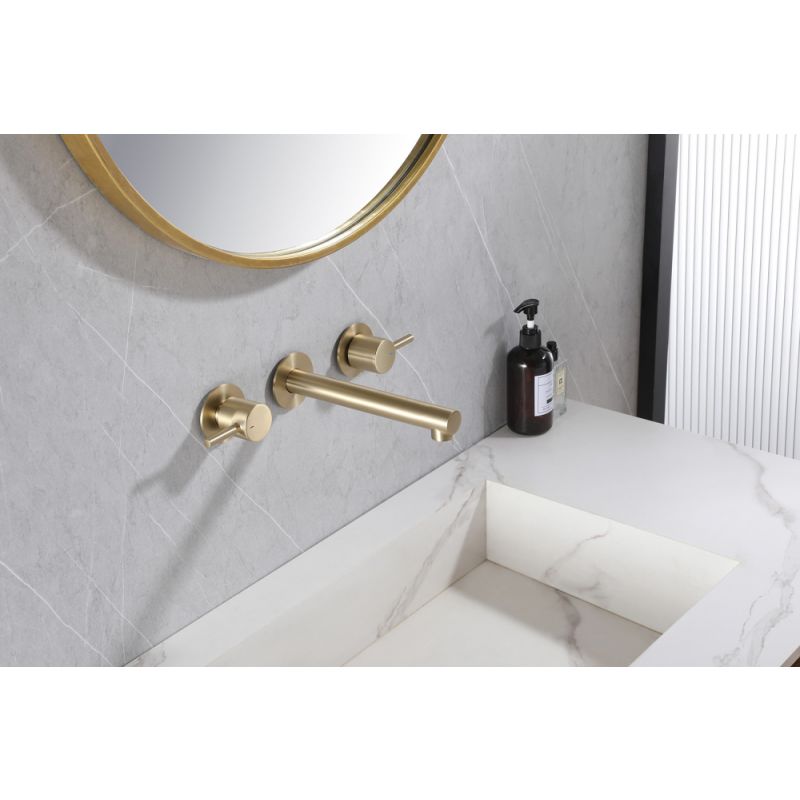 Смеситель ABBER Emotion AF88121G скрытого монтажа для раковины, золото матовое