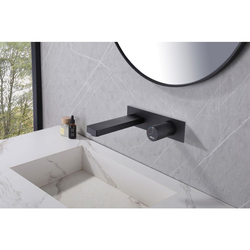 Смеситель ABBER Rund AF8712B для раковины скрытого монтажа, черный матовый