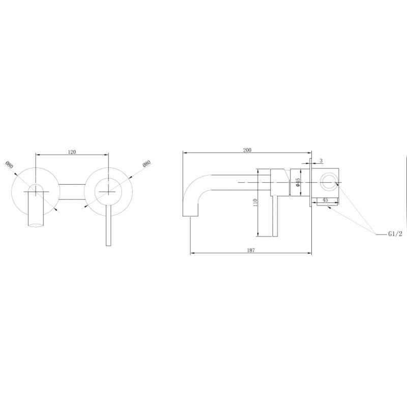 Смеситель ABBER Wasser Kreis AF8112RG для раковины скрытого монтажа, розовое золото