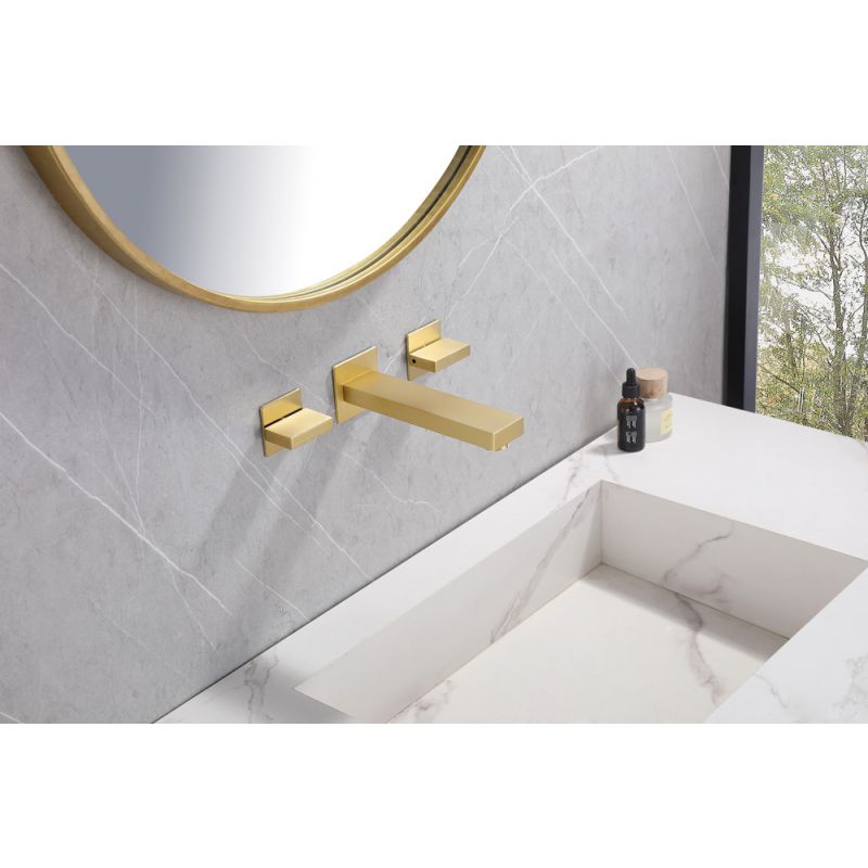 Смеситель ABBER Daheim AF82122G для раковины скрытого монтажа, матовое золото