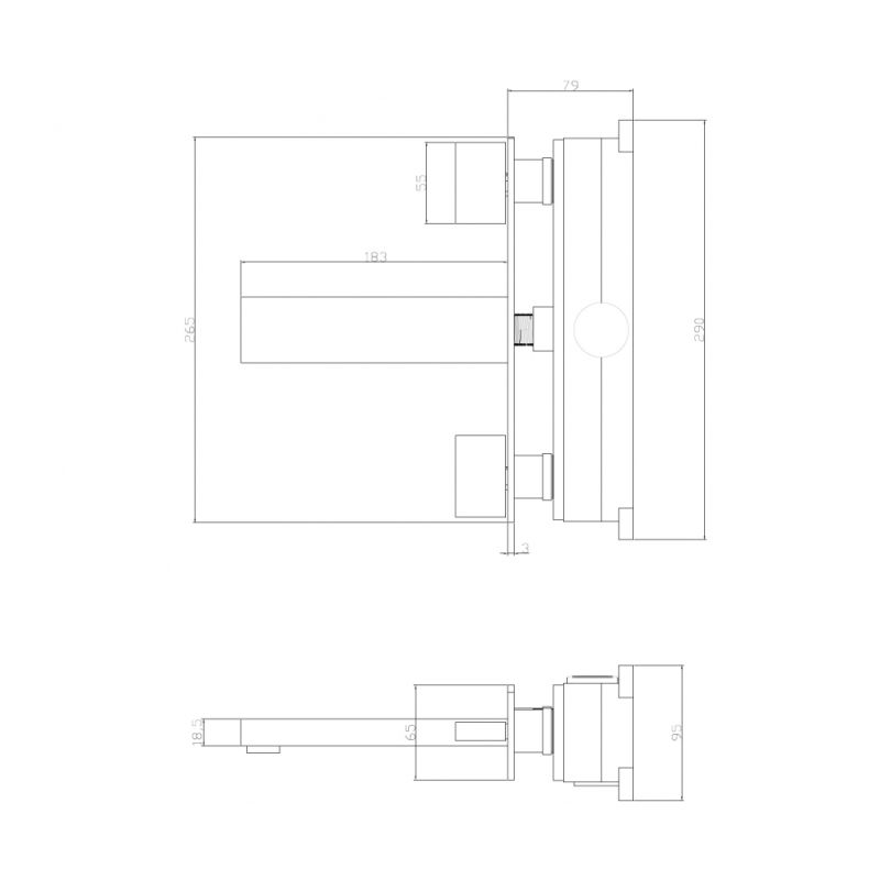 Смеситель ABBER Daheim AF82122G для раковины скрытого монтажа, матовое золото